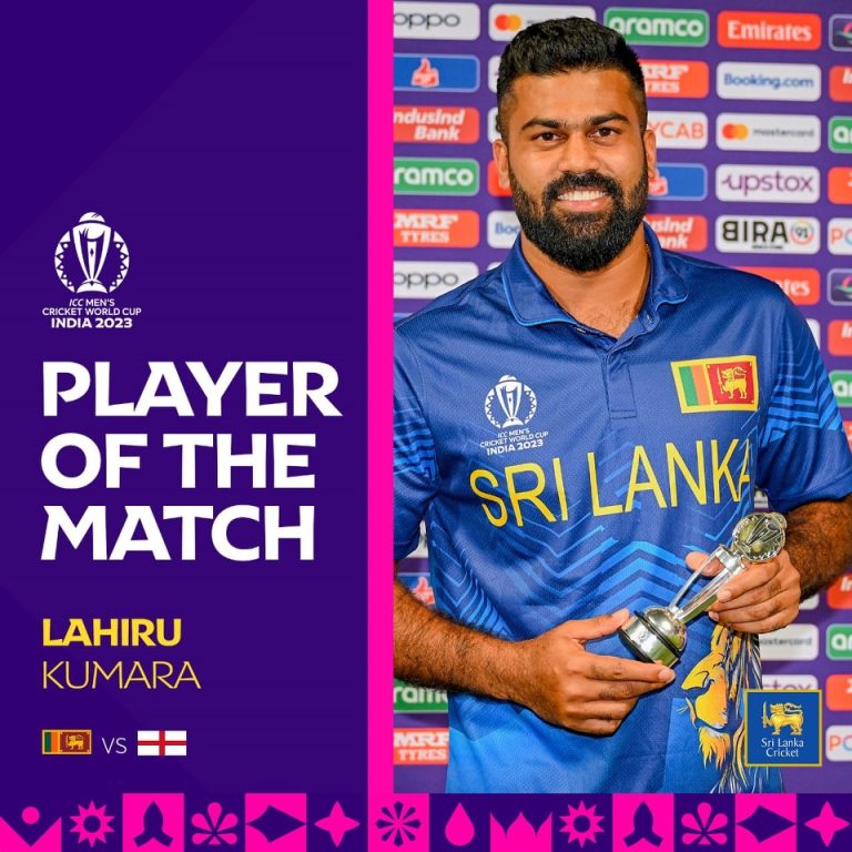 Lahiru Kumara Player of the Match