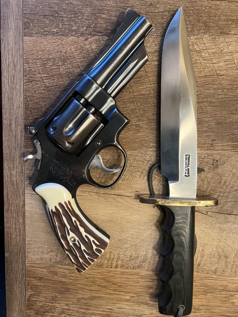 Revolver and knife