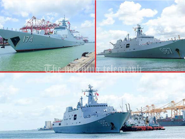 Chinese and Indian Warships Simultaneously Visit Colombo Port