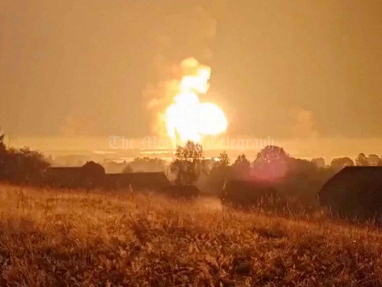 Ukraine Claims Destruction of Large Russian Ammunition Depot in Overnight Drone Attack