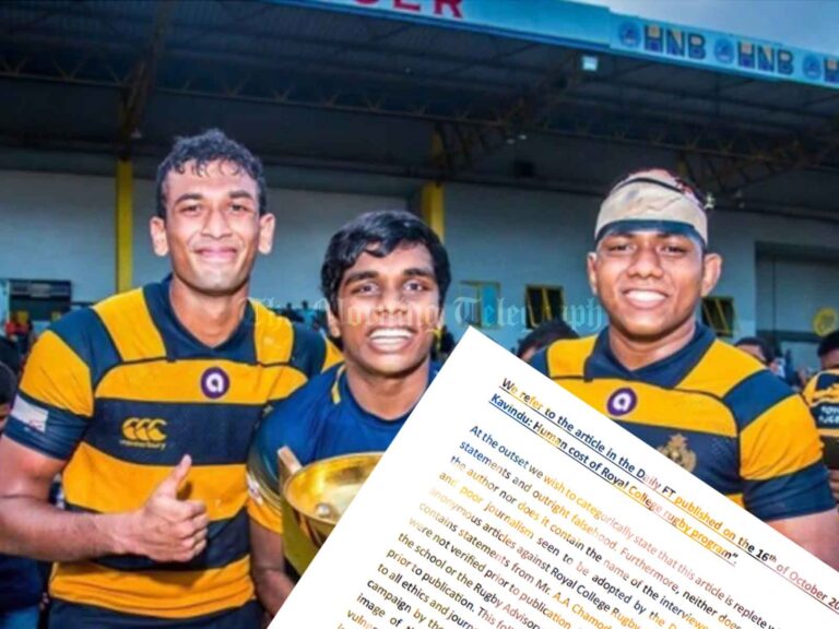 he Truth Unveiled: Royal College Union Clarifies Details on Chamod's Rugby Injury