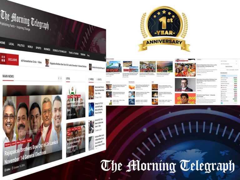 The Morning Telegraph Celebrates Its First Anniversary!