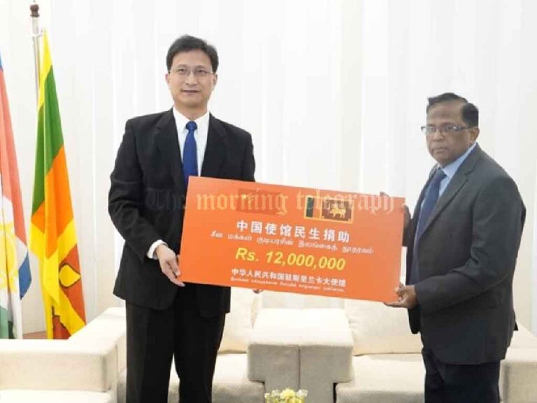 China Donates 1.5 Billion Rupees to Northern and Eastern Sri Lanka in 2024