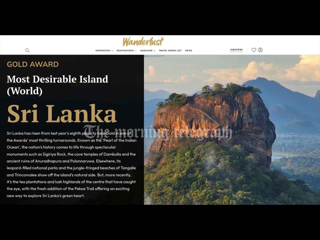 Sri Lanka Named 'Most Desirable Island' by UK’s Wanderlust Magazine