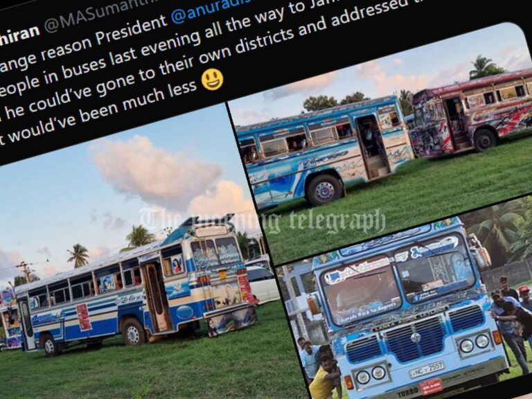 Sumanthiran Accuses President's Rally in Jaffna of Using Buses to Bring Attendees