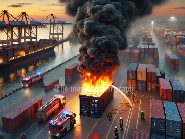 Fire Breaks Out in Container at Colombo Port, No Casualties Reported