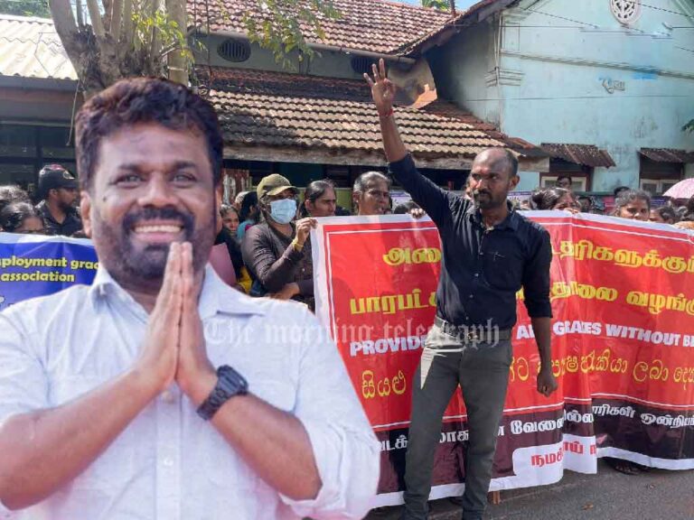 Protests Erupt Outside as President Anura Attends Jaffna Kachcheri Meeting