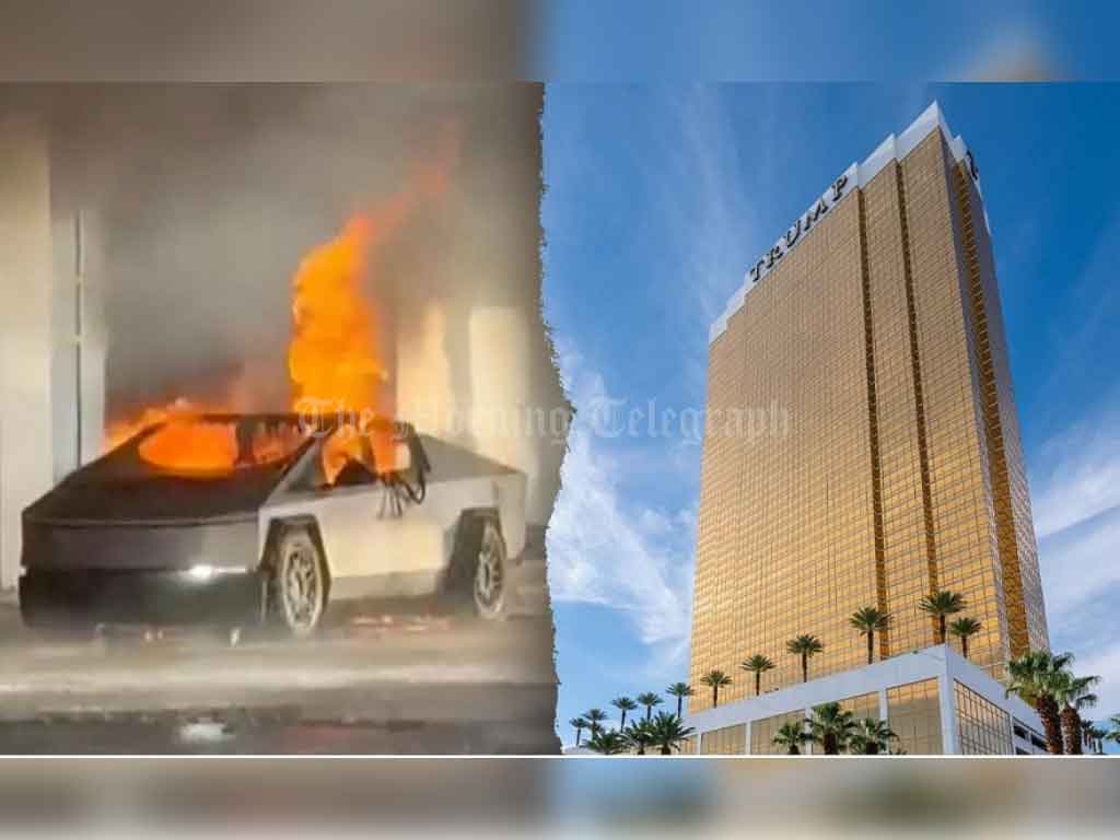 Tesla Cybertruck Explodes Near Trump Hotel on New Year's Eve - (Video)