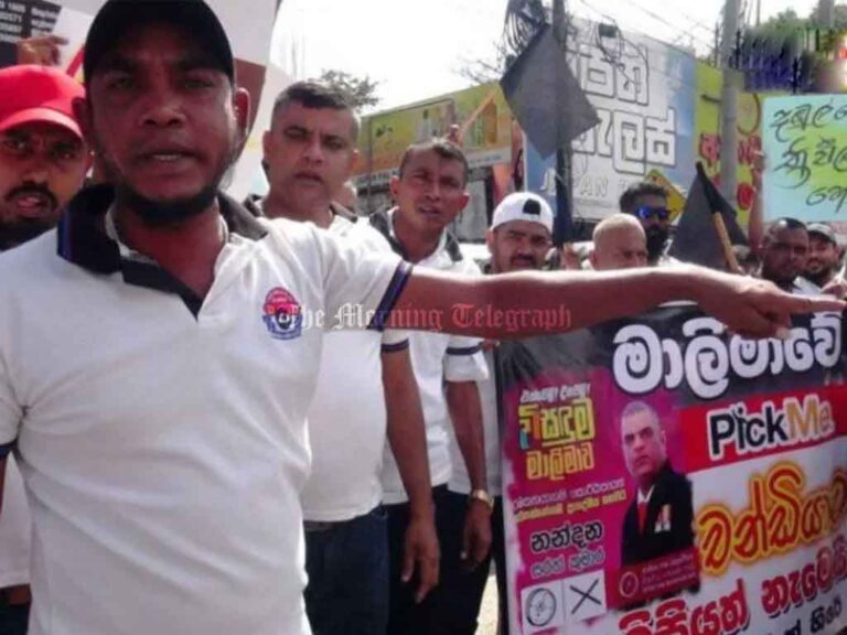 Protests in Dambulla Against Alleged ‘Thug’ Linked to NPP