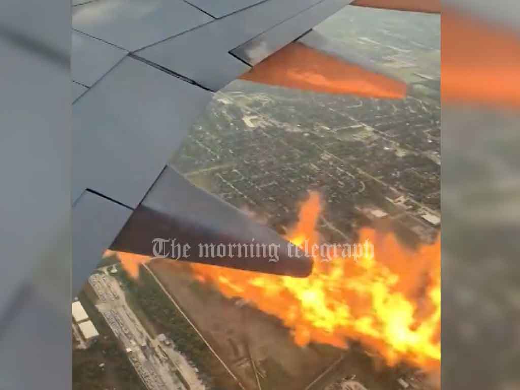 United Airlines Flight Catches Fire at Houston’s Bush Airport - (Video)