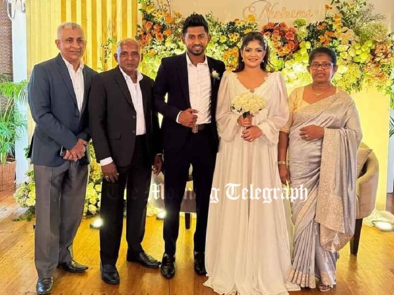 Kamindu Mendis and Nishni Celebrating Love Beyond the Crease