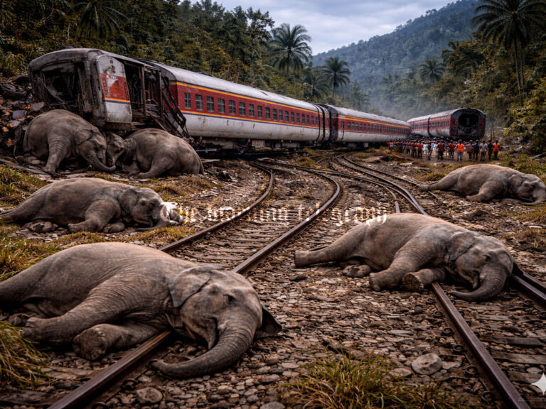 Derailed-Train-hits-Elephants