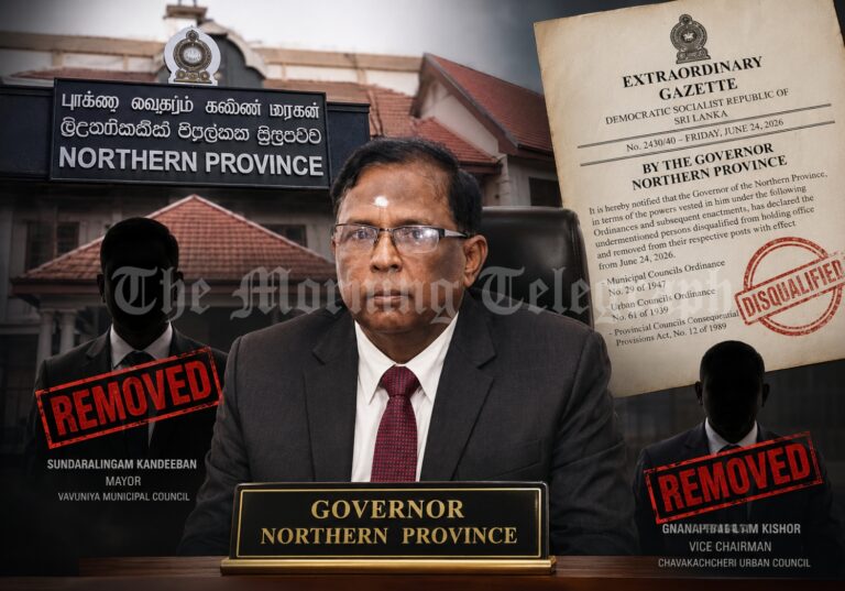 Northern Province Governor action removes two elected local government officials from office after administrative inquiries.