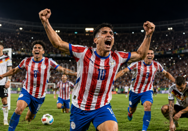 Paraguay stun Germany on penalties as Orlando Gill celebrates World Cup shootout victory in Foxborough
