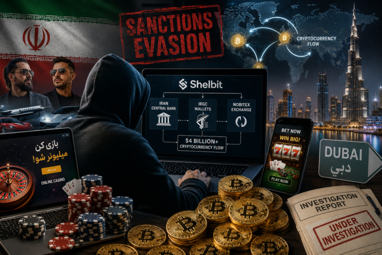 Iranian gambling network linked to cryptocurrency transfers, online betting websites and Iran sanctions evasion