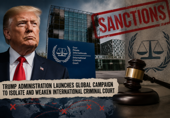 Trump ICC campaign targeting the International Criminal Court through sanctions and diplomatic pressure