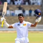 Senuja Wekunagoda celebrating his double century for Sri Lanka Under-19 against India at Galle