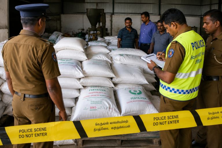 Police investigation into the free fertilizer sale involving 348 bags intended for farmers