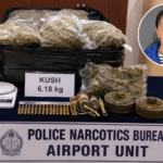 Police evidence linked to the Kush smuggling arrest at Bandaranaike International Airport