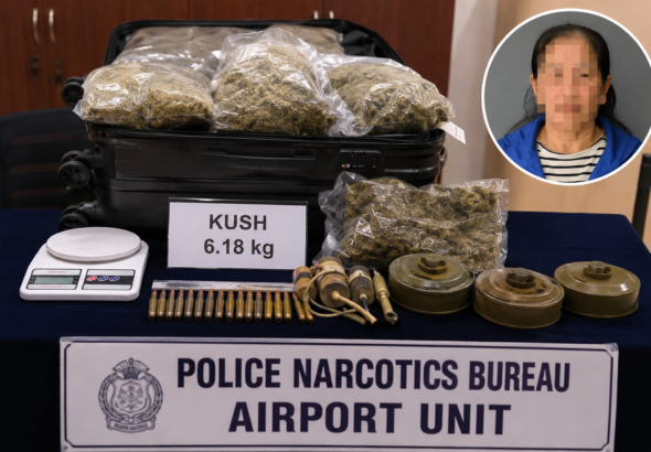Police evidence linked to the Kush smuggling arrest at Bandaranaike International Airport