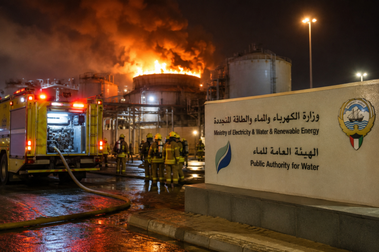 Fire and emergency response following the Kuwait water plant attack on a power and desalination facility