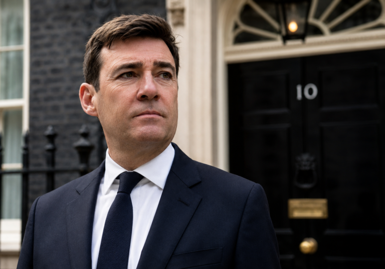 Andy Burnham becomes PM and delivers his first speech outside 10 Downing Street