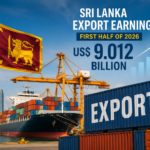 Sri Lanka export earnings 2026 surpass US$9 billion during a record first-half performance