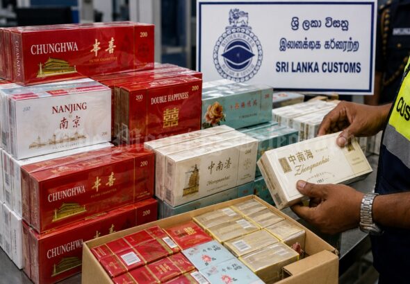 Chinese tobacco smuggling involving illegal cigarette cartons seized in Sri Lanka