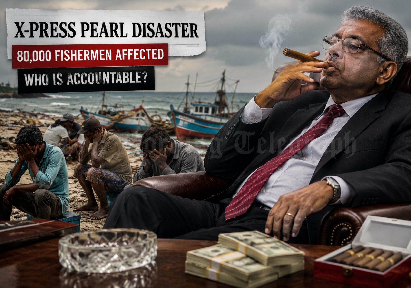 X-Press Pearl compensation case controversy involving Sri Lanka’s legal strategy, environmental damage and fishing communities