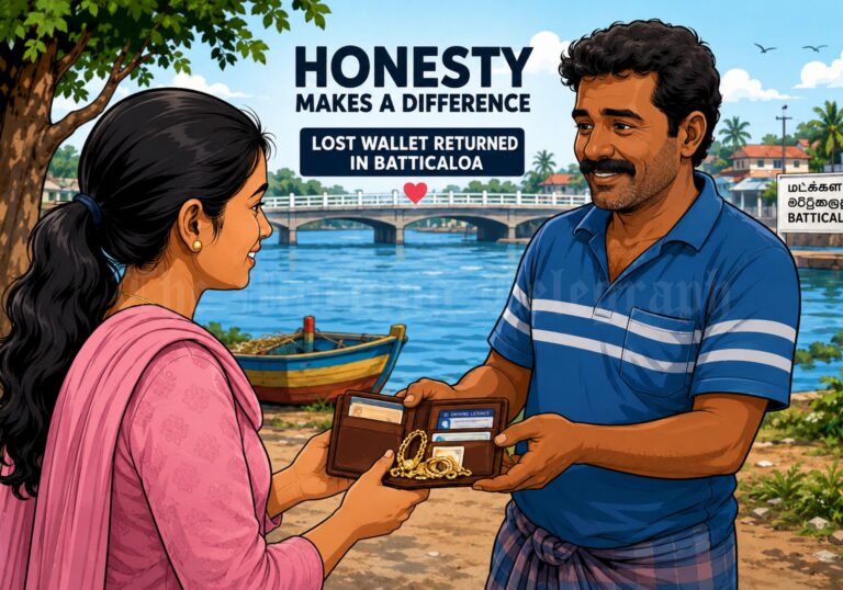 Batticaloa, Batticaloa fisherman, fisherman honesty, lost wallet, gold jewelry, Irudayapuram, White Bridge Batticaloa, Eastern Province, Sri Lanka news, human interest story