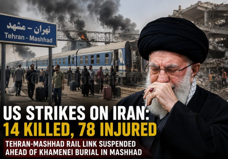 US strikes on Iran disrupt Tehran-Mashhad rail travel before Khamenei burial in Mashhad