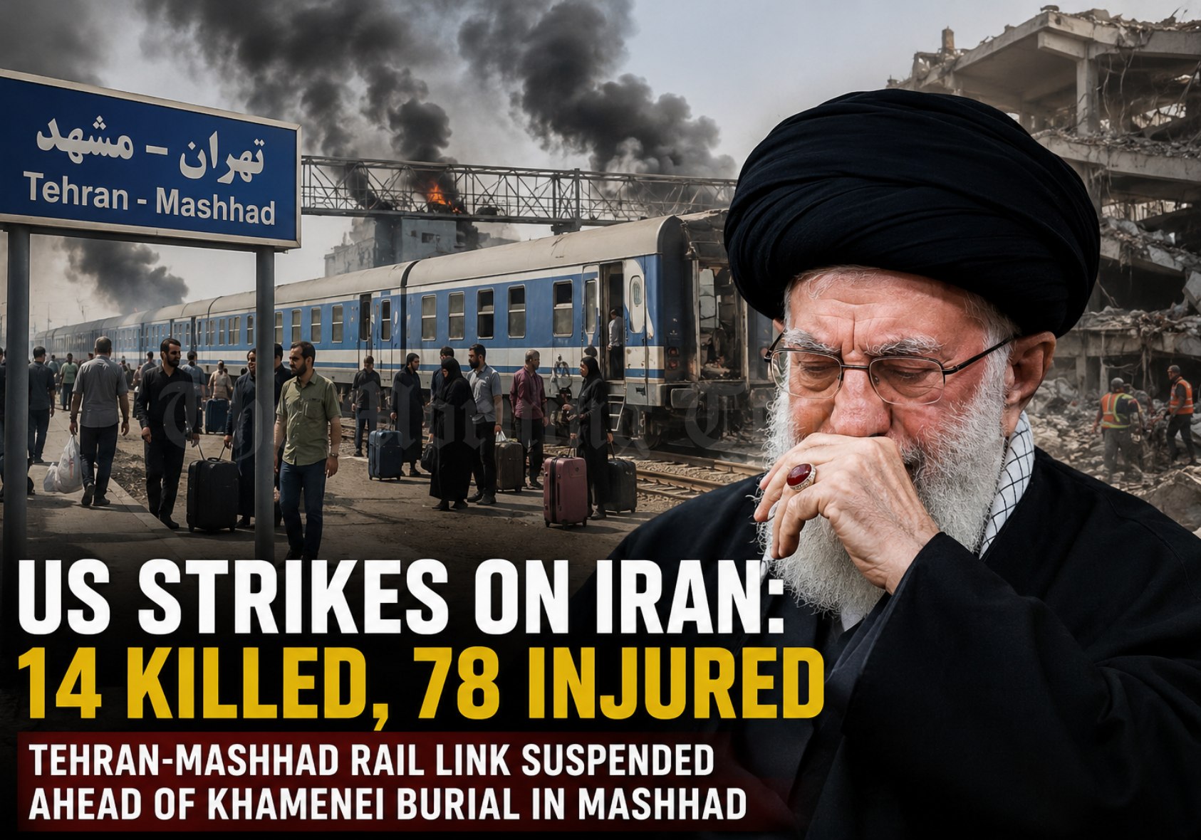 US strikes on Iran disrupt Tehran-Mashhad rail travel before Khamenei burial in Mashhad