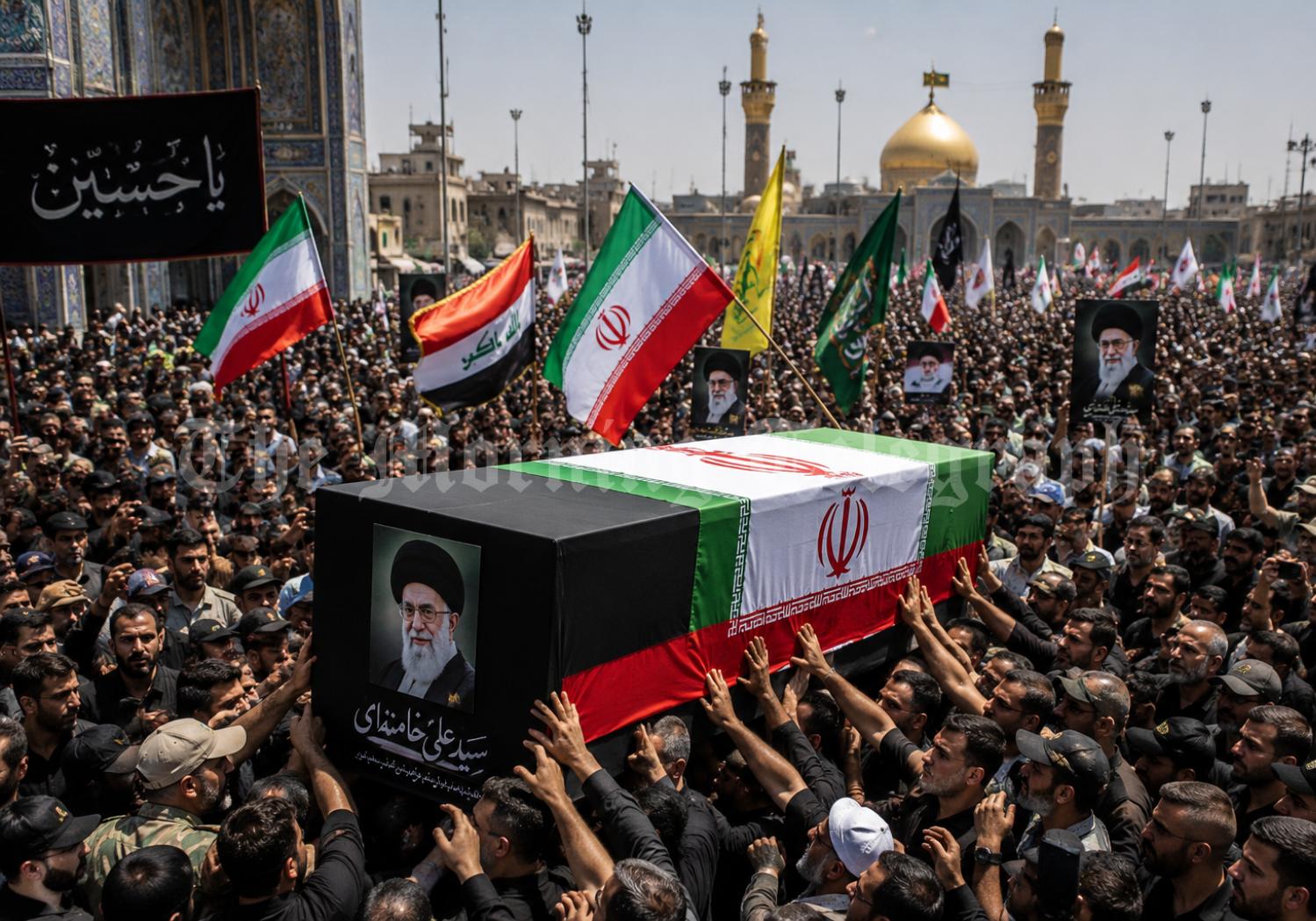 Khamenei funeral procession in Najaf as mourners gather in Iraq