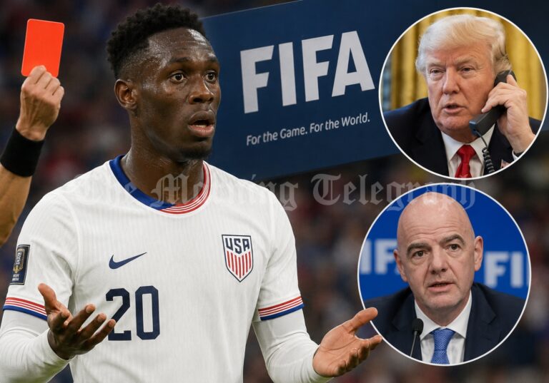 FIFA red card reversal, Folarin Balogun, USMNT, USA vs Belgium, World Cup Round of 16, Donald Trump FIFA, Gianni Infantino, Christian Pulisic, Rudi Garcia, Thibaut Courtois, FIFA disciplinary code, Belgium football