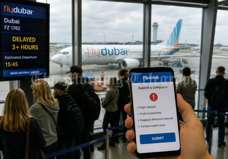 Passengers at Minsk National Airport frustrated by Fly Dubai delayed flights and service complaints