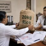 Public servants receiving rice under the rice leasing scheme amid Sri Lanka’s cost-of-living crisis