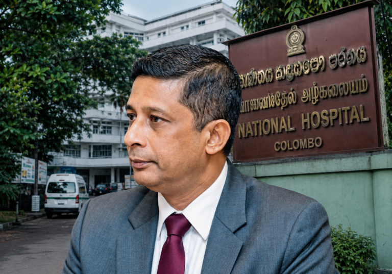 Suresh Salley medical board examining the former intelligence chief at Colombo National Hospital