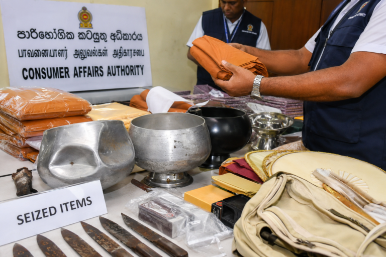 Substandard Atapirikara inspected during Consumer Affairs Authority enforcement operations in Sri Lanka