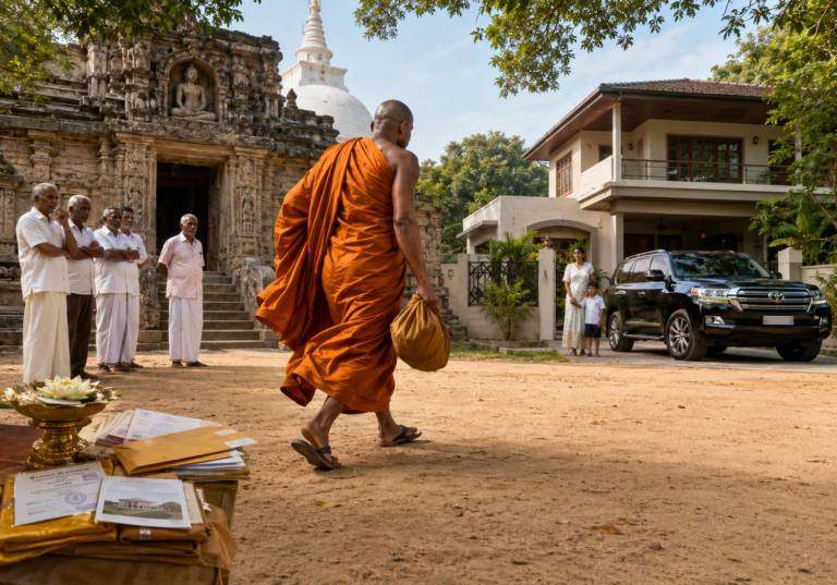 Monk double life allegations involving a secret marriage and alleged misuse of temple funds in Sri Lanka