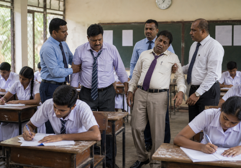 Medirigiriya exam incident involving a principal and teacher removed from A/L examination duties
