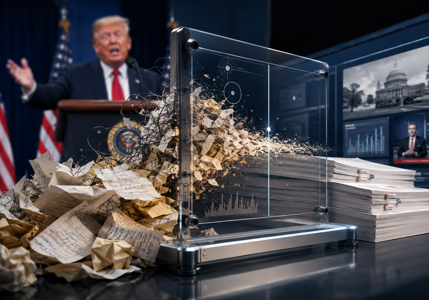 Media sanewashing illustrated through political rhetoric being transformed into polished news coverage