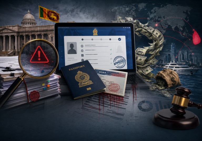 VFS visa scandal audit exposing revenue losses and offshore visa collections in Sri Lanka