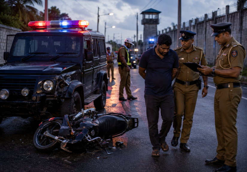 Batticaloa police driver suspended following cannabis test after police jeep accident