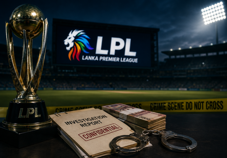 Lanka Premier League scrutiny involving Sri Lanka Cricket, IPG, franchise ownership concerns and match-fixing investigations