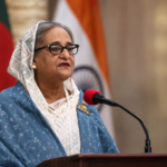 Sheikh Hasina speech from India prompts a media warning from Bangladesh and a denial of involvement from New Delhi