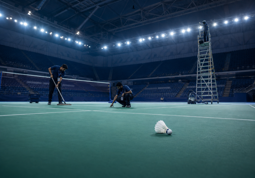 Badminton World Championships venue in New Delhi after organisers introduced cleanliness, security and animal-control improvements