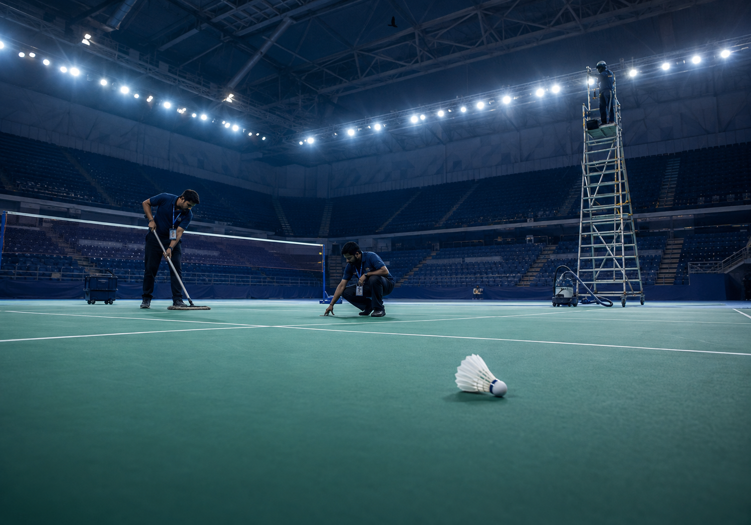 Badminton World Championships venue in New Delhi after organisers introduced cleanliness, security and animal-control improvements