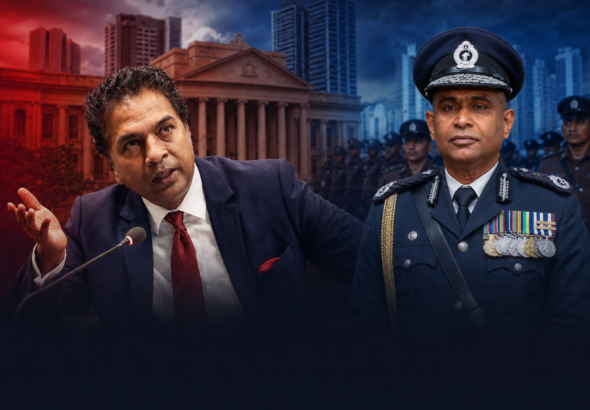 Sagara Kariyawasam IGP remarks controversy involving the SLPP and Police Chief Priyantha Weerasooriya