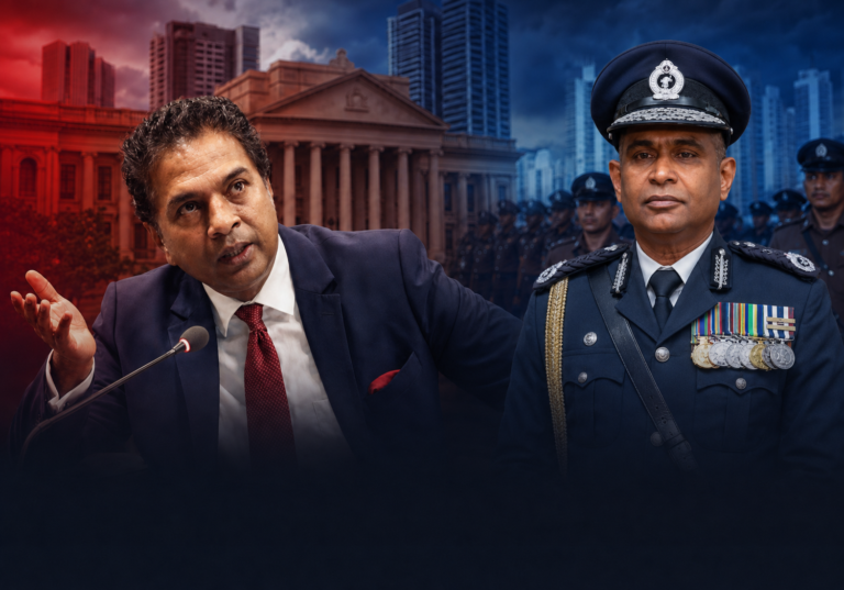 Sagara Kariyawasam IGP remarks controversy involving the SLPP and Police Chief Priyantha Weerasooriya