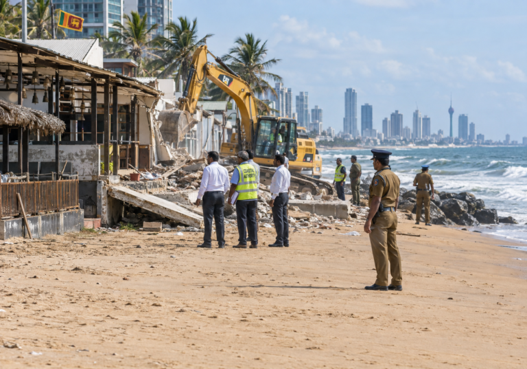 Wellawatte illegal structures along the Colombo coastline facing government enforcement action